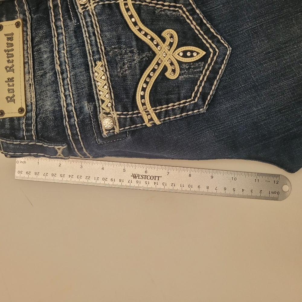 Rock Revival Durk Wash Easy Boot Irene Jeans Size 29 - Picture 15 of 15